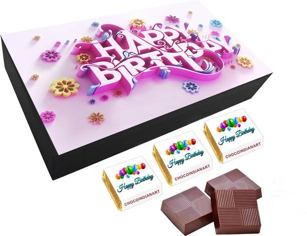 चोचोइंडियानार्ट Amazing Happy Birthday, 06pcs Delicious Chocolate Gift C,