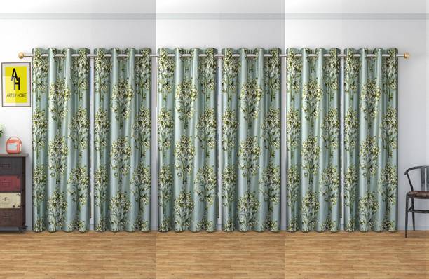 BANAVY 214 cm (7 ft) Polyester Room Darkening Door Curtain (Pack Of 6)