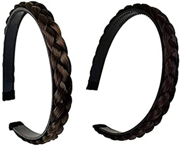 ASG 2 Pcs Synthetic Braided Hairband / Headband Hair Accessories Combo
