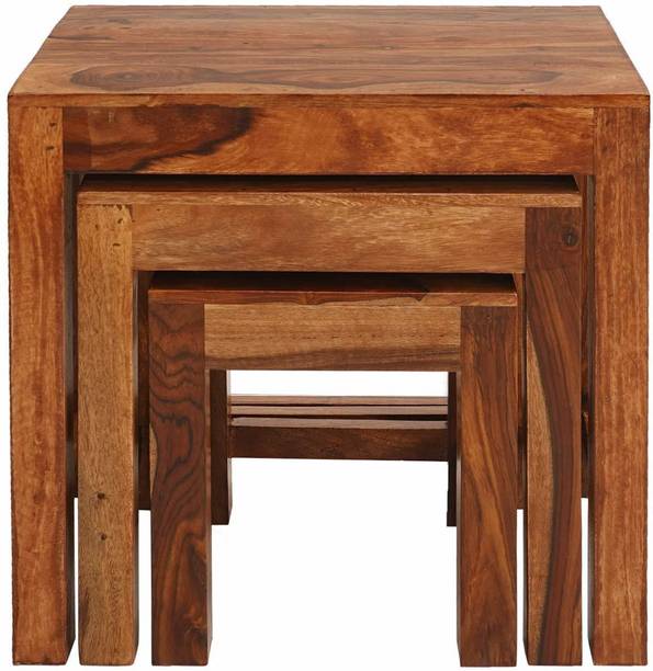 Krishna Art Sheesham Wood Side Table for Bedroom|Bed Side Table| End Table| Solid Wood Bedside Table