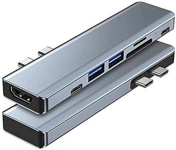 Etzin 7-in-2 USB C Adapter, with 3 USB C Port 4K HDMI Port, USB C and USB A USB Adapter