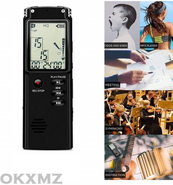 Bzrqx Digital Voice Recorder MP3 Player Rechargeable 8GB with Mic 8 GB Voice Recorder 8 GB Voice Recorder