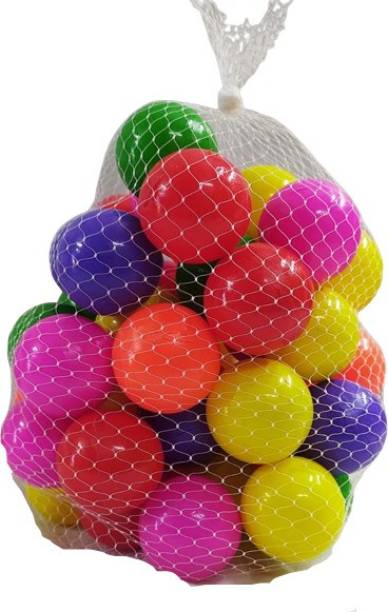 S Mark Plastic Small Size Ball for Baby/Kids Bathing Ball (Pcs 48) (Multicolor) Baseball