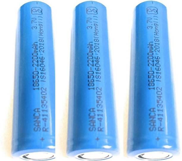 DHRUV-PRO 3.7v 2200mAh Li-Ion 18650 Rechargeable -(Pack of-3)  Battery