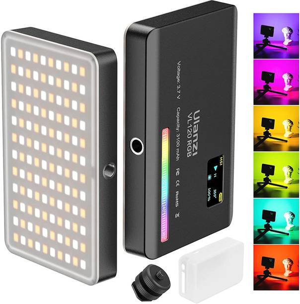 Hiffin ULANZI VL120 RGB Video Light, Pocket LED On-Camera Light 0 lx Camera LED Light