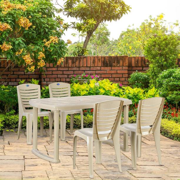 Nilkamal Mega Plastic 4 Seater Dining Set