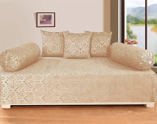 Home Stylish Velvet Checkered Diwan Set