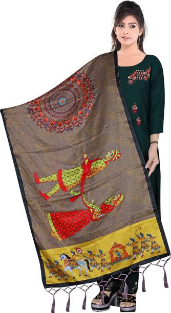 Bloviate Silk Blend Printed Women Dupatta