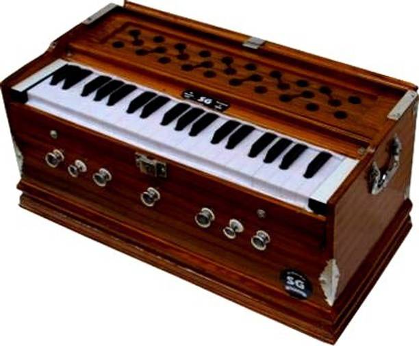 SG MUSICAL Flute 7 Stopper Harmonium, 39 Keys,For Student FSMNH100 3.25 Octave Hand Pumped Harmonium