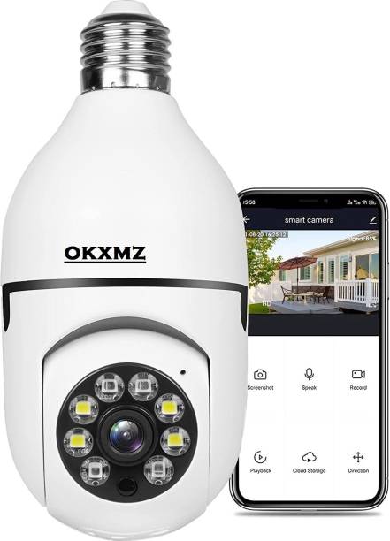 Okxmz Wifi Wireless CCTV camera 1080p Bulb Shape PTZ V380 Pro | CCTV Spy Camera