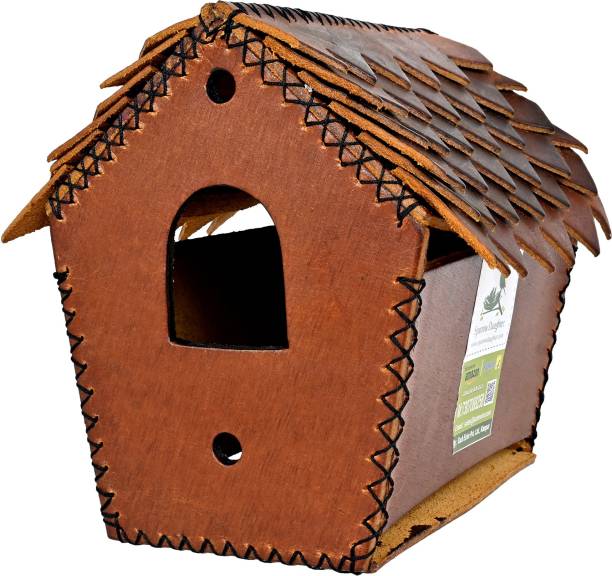 Sparrow Daughter Leather Bird house Nest Box for Garden. Bird House