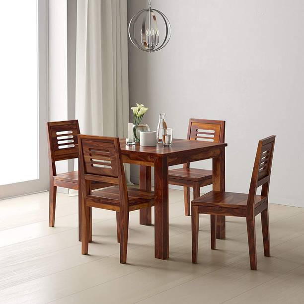 NV HOME DECOR Solid Wood 4 Seater Dining Table