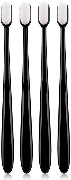 Blare Ultra Soft Toothbrush Set of 4 (Flat Black) Ult...