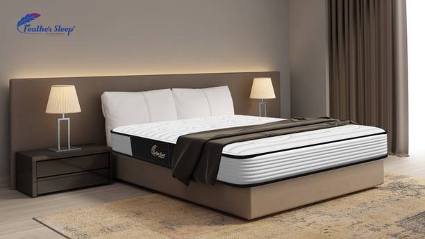 Feather Sleep Dual Comfort Hybrid Ortho Reversible Mattress Gel Foam (White78x75x6 Inches) 6 inch Single Bonded Foam Mattress