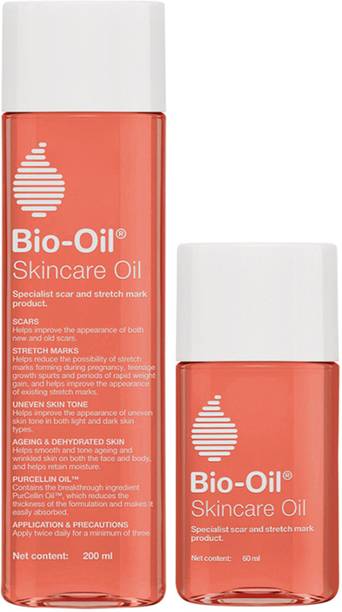 Bio-Oil Specialist Skincare Combo (200ml+60ml)-Face & Body Oil All Skin Types