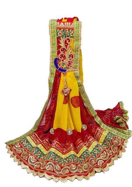 Georgette Embroidered Multicolor, Red, Orange Women Dupatta