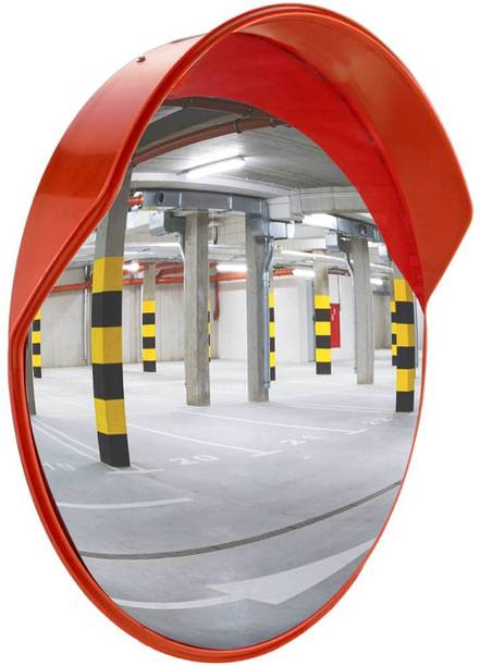 Robustt Unbreakable Convex Mirror For Road Safety with Installation Kit 24 Inch Rearview Radar Mirror