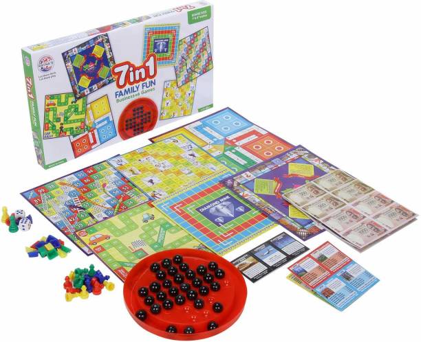 Sani International Toy World 7 IN 1 Game for kids & Adults to play Strategy & War Games Board Game