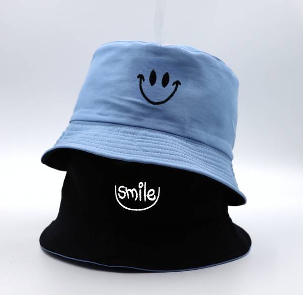 Jamont Unisex Bucket Hat Beach Sun Hat Fishing Hat Reversible Double-Side-Wear