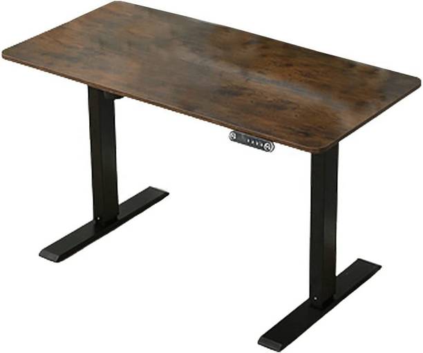 SYGA Height Adjustable Table Desk Standing Smart Electric Desk (Skin 120 X 60 cm) Solid Wood Computer Desk