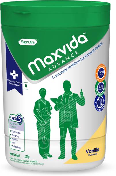 Maxvida Advance Complete Nutrition for enteral Feeds Jar -400g (Vanilla) Hydration Drink