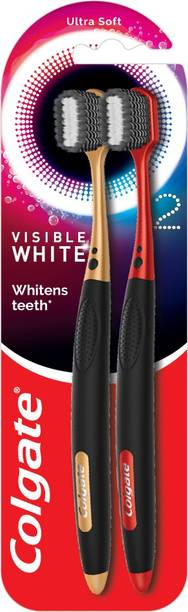 Colgate Visible White O2 Toothbrush Ultra Soft - 2pcs Ultra Soft Toothbrush