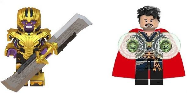 FOZZO-SK New Thanos Vs Doctor Strange Legoing Building Blocks Avengers Mini Toy Figures