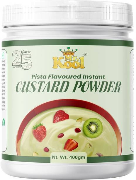 Mr.Kool Custard Powder (Pista Flavor) For Ice Cream, Cake, Egg less Custard Powder