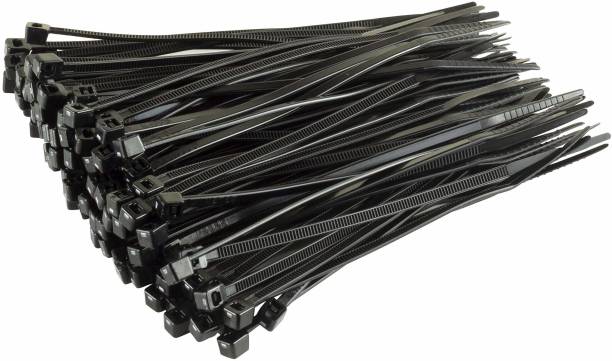 Filfora 4 Inch (100 mm) Long Nylon Self Locking Black Cable Ties Belt Tie Rack