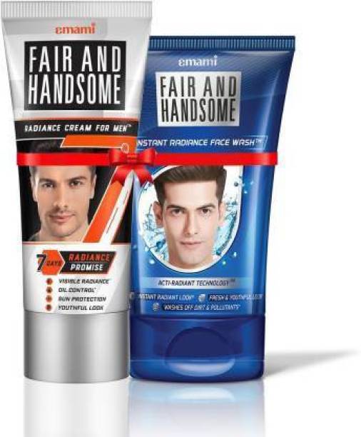 Fair & Handsome Fair and Handsome Fairness Cream(60G) with Face Wash Instant Fairness(100G)