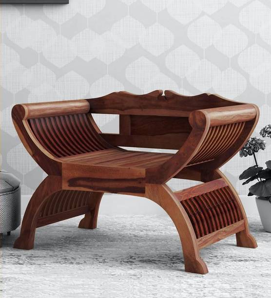 Smarts collection Solid Wood Armchair In Provincial Teak Finish Solid Wood Settee