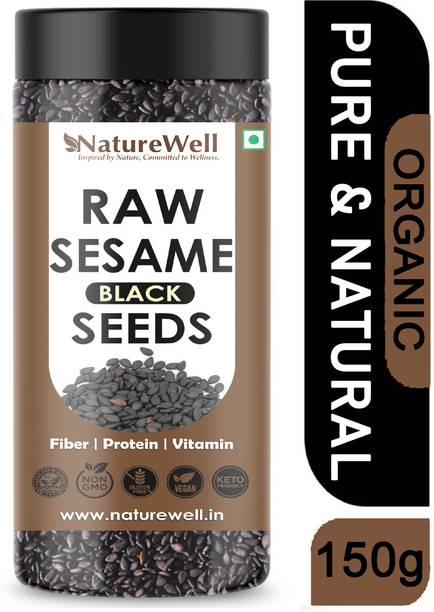 Naturewell Black Sesame Seeds | Certified 100% Natural Black Sesame Seeds (kale Til) Black Sesame Seeds
