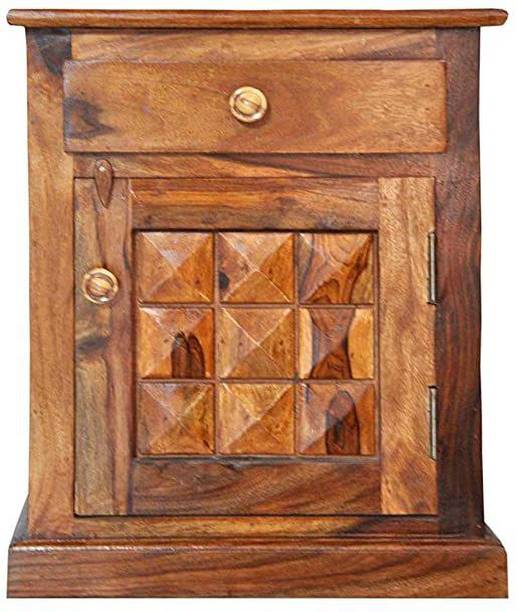 Krishna Art Sheesham Wood Side Table for Bedroom|Bed Side Table| End Table| Solid Wood Side Table