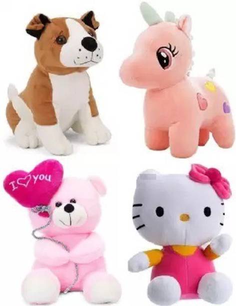 DHAAM Complete Pack of 4 Stuffed/soft toy Combo  - 25 cm