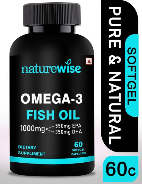 Naturewise Omega 3 Fish Oil 1000mg High Strength for Healthy Heart, Brain & Body
