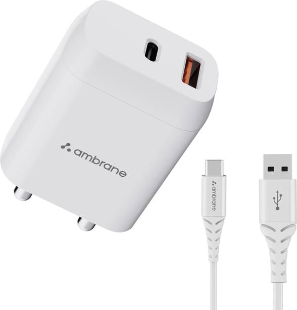 Ambrane 30 W 3 A Wall Charger for Mobile with Detachable Cable