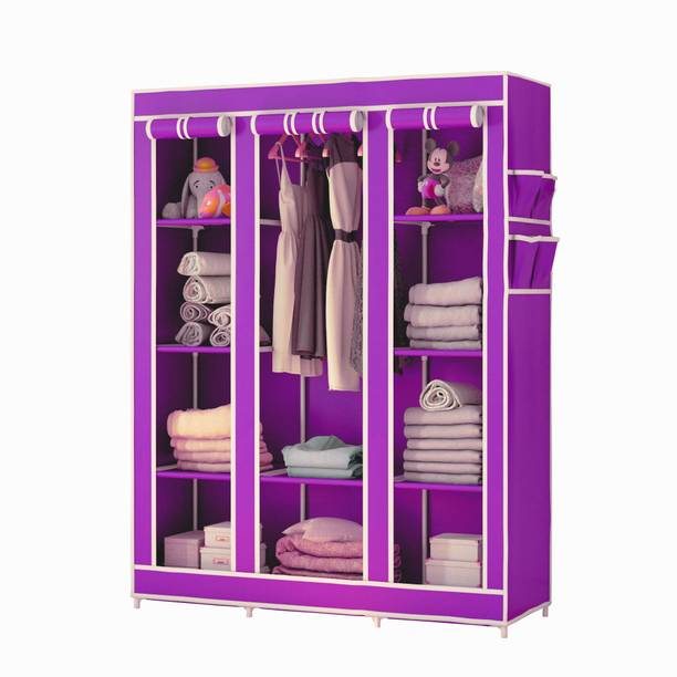 XENABO C2 Premium 3 Door 10 Shelf PVC Collapsible Wardrobe