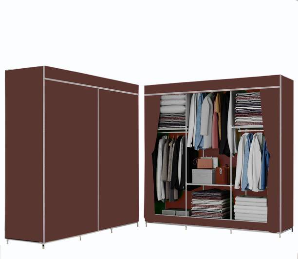SPIRITED C4 Premium 1 Door 6 Shelf Carbon Steel Collapsible Wardrobe