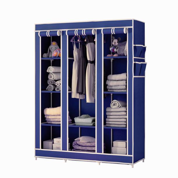 G Genipap C2 Premium 3 Door 10 Shelf PVC Collapsible Wardrobe