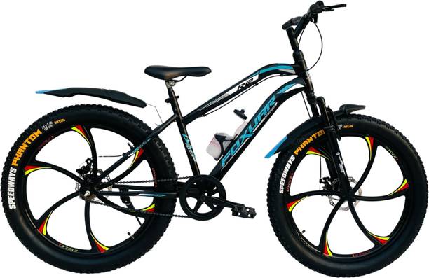 FOXGLOVE R2 26.300 BLUE 6 SPOKE MAGNESIUM WHEEL FAT TIRE TUBE FOR AGE 12 PLUS 90%FITTED 26 T (inch) Road Cycle