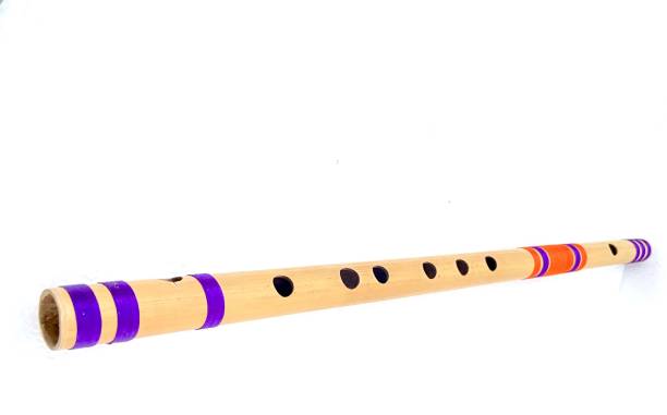 KHALSA MUSICAL CC Base Natural Sharp Bamboo Flute 24 Inch 7 Hole Bamboo Flute Bamboo Flute