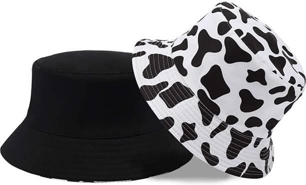 Jamont Unisex Bucket Hat Beach Sun Hat Fishing Hat Reversible Double-Side-Wear