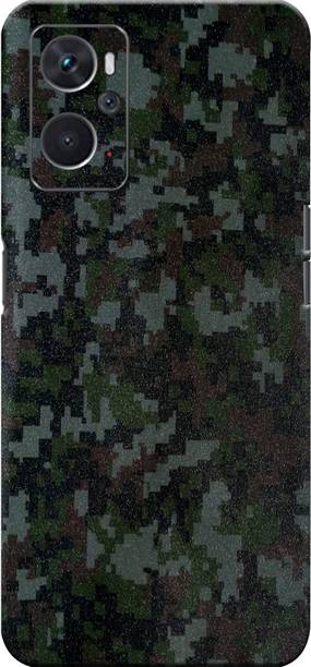 BUGGU Camouflage Digital Mobile Back Skin Guard, Camouflage Digital, OPPO K10 Mobile Skin