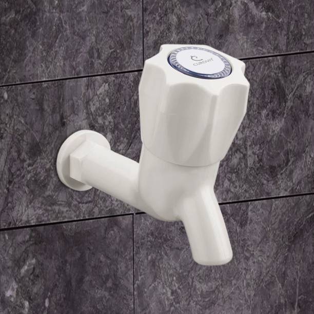 CUROVIT Pvc Bib Cock Tap 15mm (1/2") Quarter Turn short body for Bathroom and Kitchen PVC Polo Water Bib Tap Faucet