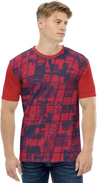 URBANIC CLOTHING Printed Men Round Neck Red T-Shirt