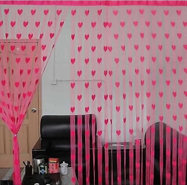 NIKITA ENTERPRISE 213 cm (7 ft) Polyester Semi Transparent Door Curtain Single Curtain