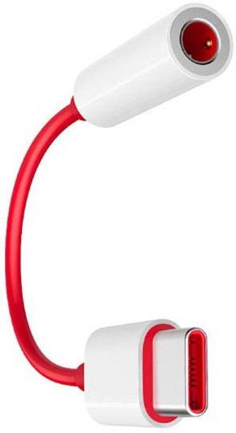 EYNK Red & White VXI-ASD-100-Type-C to 3.5 MM to 3.5 MM Audio Jack Adapter Converter Phone Converter