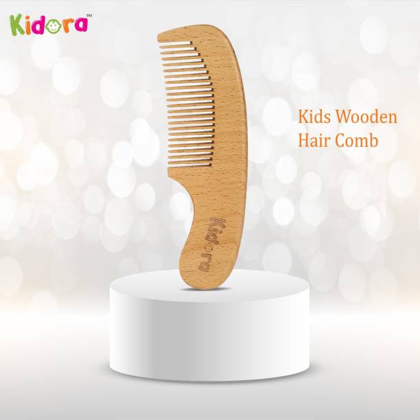 Kidora Wooden Comb for Infants, Babies & Kids | Anti-Bacterial, Non Static, Hair Growth