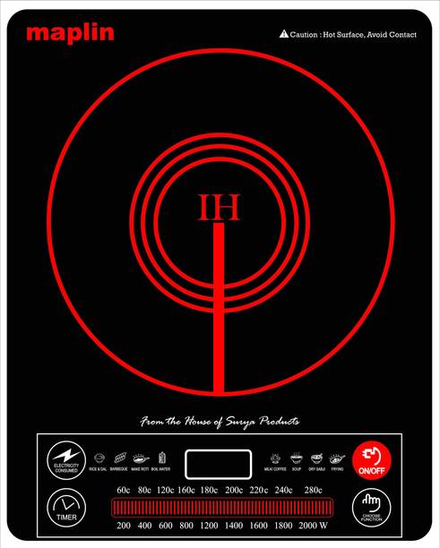 Maplin by Maplin 2000 W Induction Cooktop Touch Panel