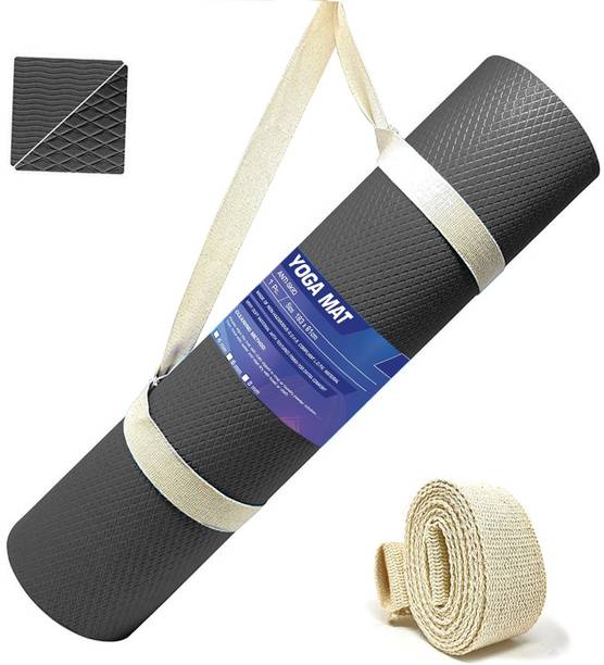 Strauss Anti Skid EVA Yoga Mat with Carry Strap 4 mm Yoga Mat